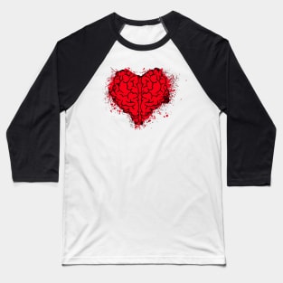 Heart Brain Baseball T-Shirt